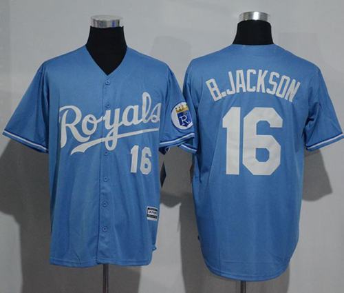 Royals #16 Bo Jackson Light Blue New Cool Base Alternate 1 Stitched MLB Jersey